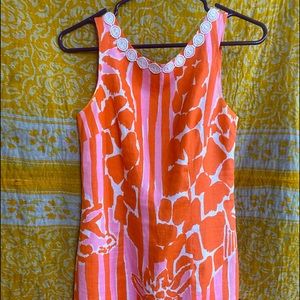 Lily Pulitzer Womens cocktail dress w/ giraffe print and embellishment’s